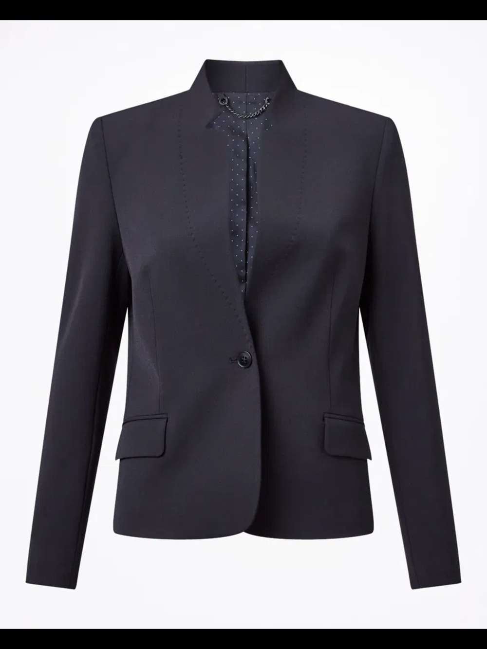 Jigsaw Chip Revere Women's Navy Single-Button Blazer